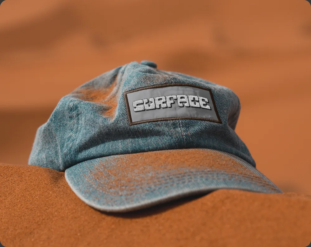 A cap carrying the icon.