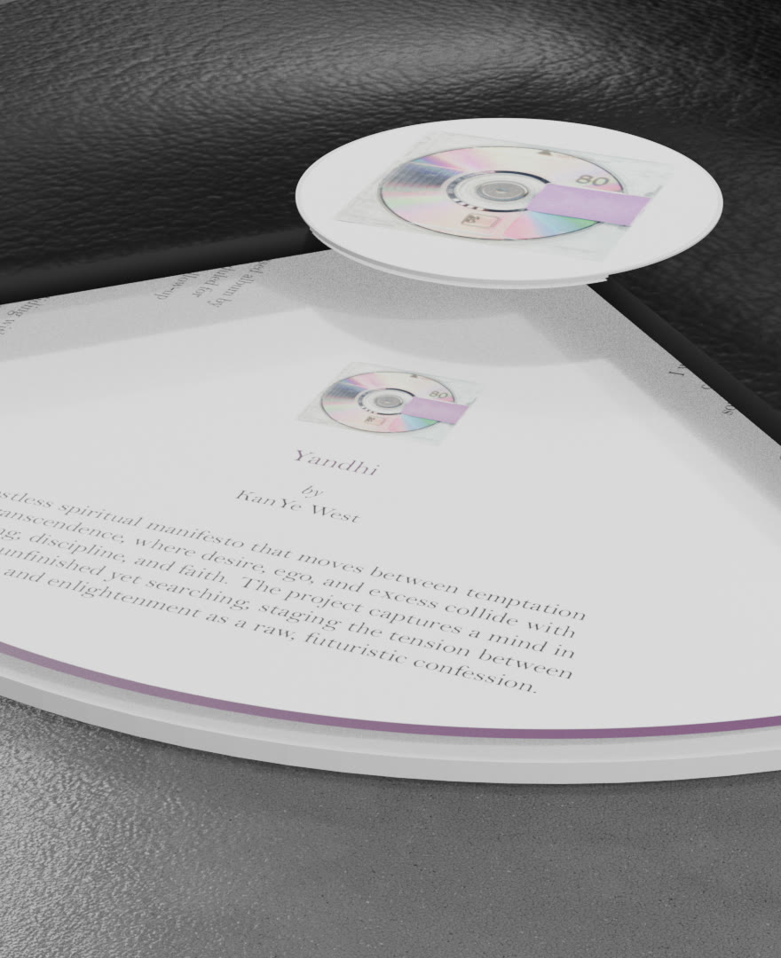 A close-up of the printed disc pages